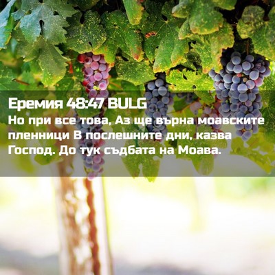 Picture 02 - Еремия 48:47 BULG - Но при все това, Аз ще върна - Bible Verse Picture