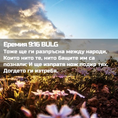 Picture 02 - Еремия 9:16 BULG - Тоже ще ги разпръсна между - Bible Verse Picture