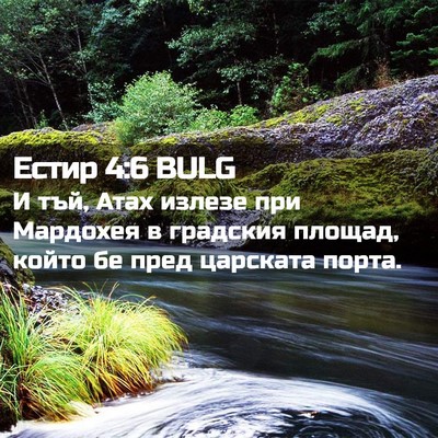 Picture 02 - Естир 4:6 BULG - И тъй, Атах излезе при - Bible Verse Picture