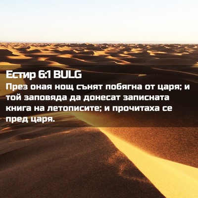 Picture 02 - Естир 6:1 BULG - През оная нощ сънят - Bible Verse Picture