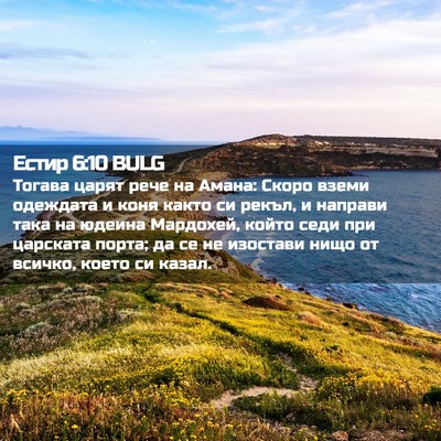Picture 02 - Естир 6:10 BULG - Тогава царят рече на Амана: - Bible Verse Picture