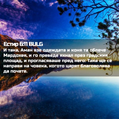 Picture 02 - Естир 6:11 BULG - И така, Аман взе одеждата и - Bible Verse Picture