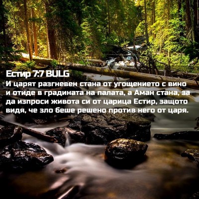 Picture 02 - Естир 7:7 BULG - И царят разгневен стана от - Bible Verse Picture