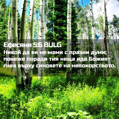 Picture 02 - Ефесяни 5:6 BULG - Никой да ви не мами с - Bible Verse Picture