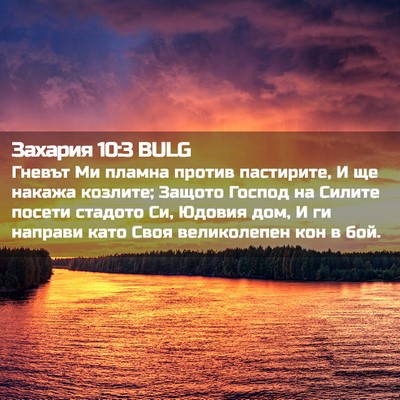 Picture 02 - Захария 10:3 BULG - Гневът Ми пламна против - Bible Verse Picture