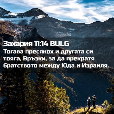 Picture 02 - Захария 11:14 BULG - Тогава пресякох и другата - Bible Verse Picture