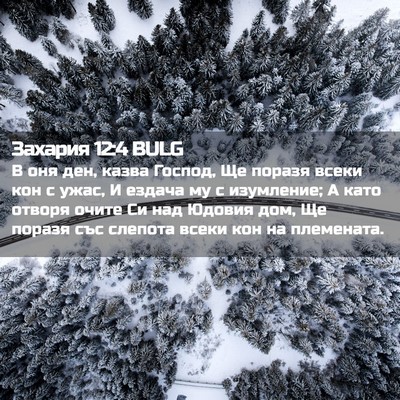 Picture 02 - Захария 12:4 BULG - В оня ден, казва Господ, Ще - Bible Verse Picture