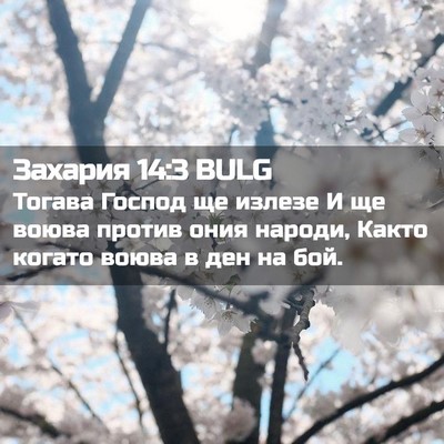 Picture 02 - Захария 14:3 BULG - Тогава Господ ще излезе И - Bible Verse Picture