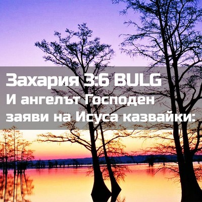 Picture 02 - Захария 3:6 BULG - И ангелът Господен заяви - Bible Verse Picture