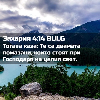Picture 02 - Захария 4:14 BULG - Тогава каза: Те са двамата - Bible Verse Picture