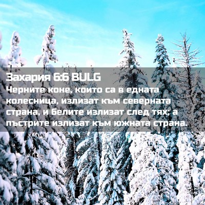 Picture 02 - Захария 6:6 BULG - Черните коне, които са в - Bible Verse Picture