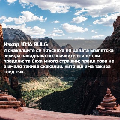 Picture 02 - Изход 10:14 BULG - И скакалците се пръснаха - Bible Verse Picture