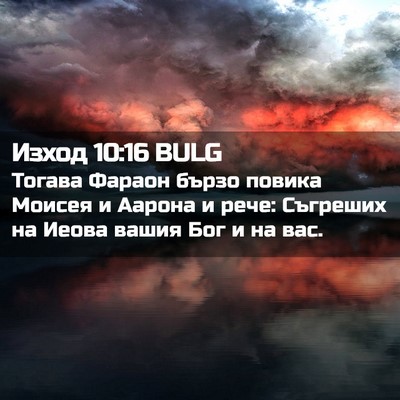 Picture 02 - Изход 10:16 BULG - Тогава Фараон бързо повика - Bible Verse Picture