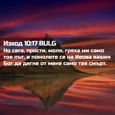 Picture 02 - Изход 10:17 BULG - Но сега, прости, моля, греха - Bible Verse Picture