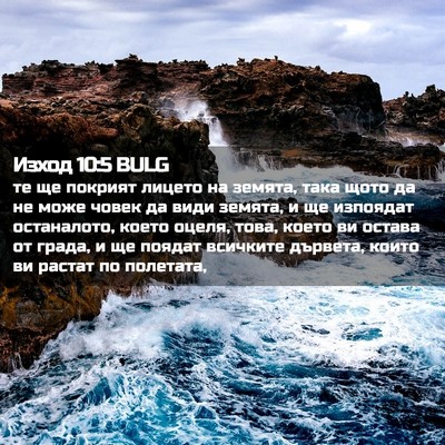 Picture 02 - Изход 10:5 BULG - те ще покрият лицето на - Bible Verse Picture
