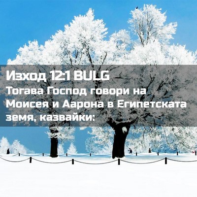 Picture 02 - Изход 12:1 BULG - Тогава Господ говори на - Bible Verse Picture