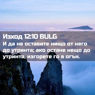 Picture 02 - Изход 12:10 BULG - И да не оставите нищо от - Bible Verse Picture