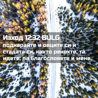 Picture 02 - Изход 12:32 BULG - подкарайте и овците си и - Bible Verse Picture