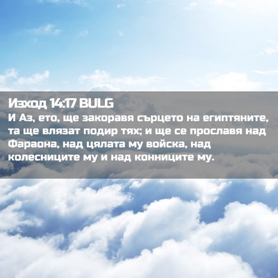 Picture 02 - Изход 14:17 BULG - И Аз, ето, ще закоравя - Bible Verse Picture
