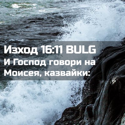 Picture 02 - Изход 16:11 BULG - И Господ говори на Моисея, - Bible Verse Picture