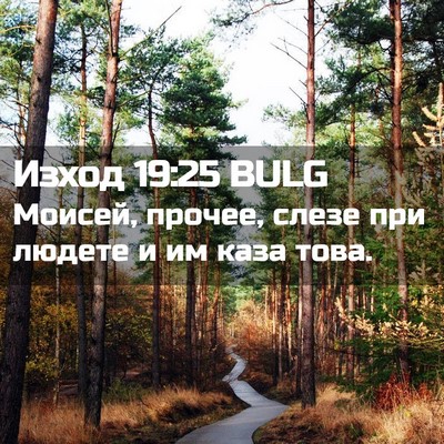 Picture 02 - Изход 19:25 BULG - Моисей, прочее, слезе при - Bible Verse Picture