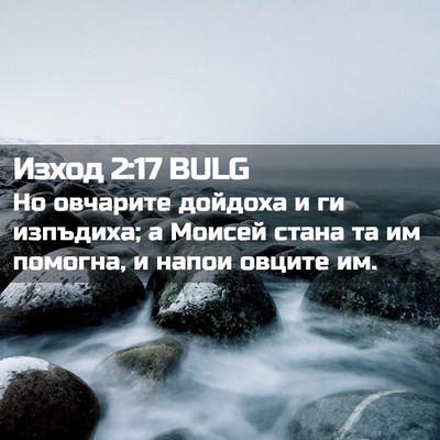 Picture 02 - Изход 2:17 BULG - Но овчарите дойдоха и ги - Bible Verse Picture