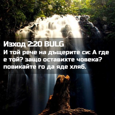 Picture 02 - Изход 2:20 BULG - И той рече на дъщерите си: А - Bible Verse Picture