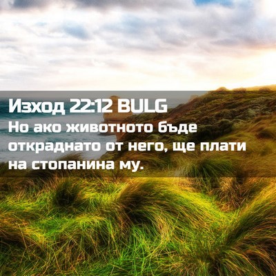 Picture 02 - Изход 22:12 BULG - Но ако животното бъде - Bible Verse Picture