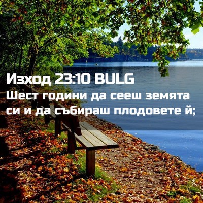 Picture 02 - Изход 23:10 BULG - Шест години да сееш земята - Bible Verse Picture
