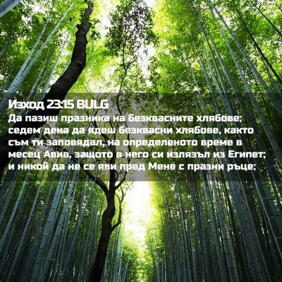 Picture 02 - Изход 23:15 BULG - Да пазиш празника на - Bible Verse Picture