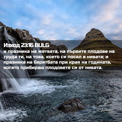 Picture 02 - Изход 23:16 BULG - и празника на жетвата, на - Bible Verse Picture