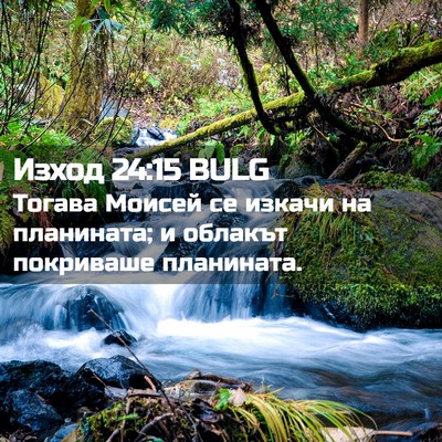 Picture 02 - Изход 24:15 BULG - Тогава Моисей се изкачи на - Bible Verse Picture