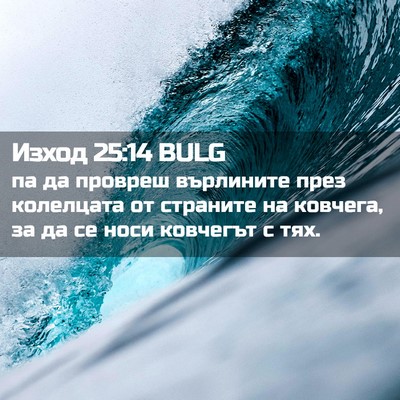Picture 02 - Изход 25:14 BULG - па да провреш върлините - Bible Verse Picture