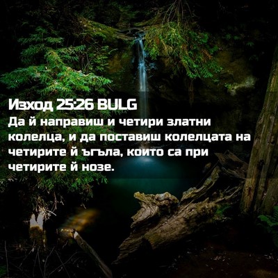 Picture 02 - Изход 25:26 BULG - Да й направиш и четири - Bible Verse Picture