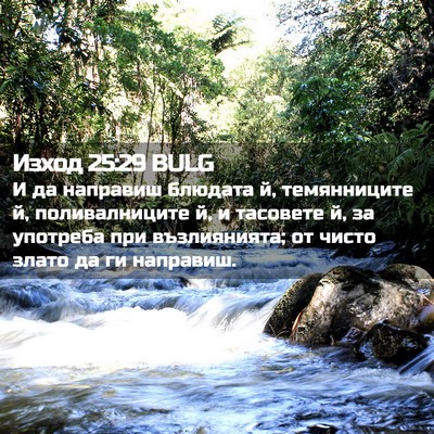 Picture 02 - Изход 25:29 BULG - И да направиш блюдата й, - Bible Verse Picture