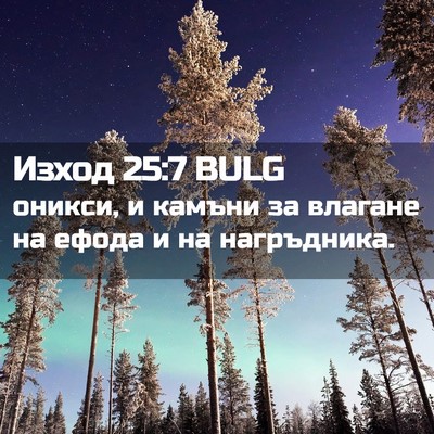 Picture 02 - Изход 25:7 BULG - оникси, и камъни за влагане - Bible Verse Picture