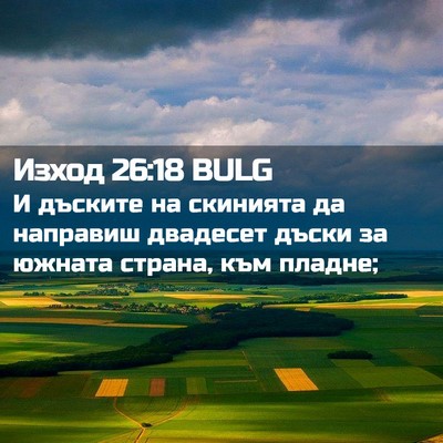 Picture 02 - Изход 26:18 BULG - И дъските на скинията да - Bible Verse Picture