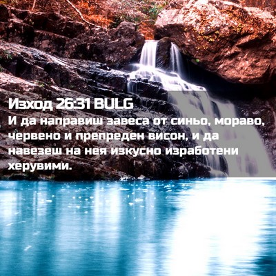 Picture 02 - Изход 26:31 BULG - И да направиш завеса от - Bible Verse Picture