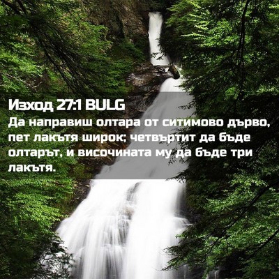 Picture 02 - Изход 27:1 BULG - Да направиш олтара от - Bible Verse Picture