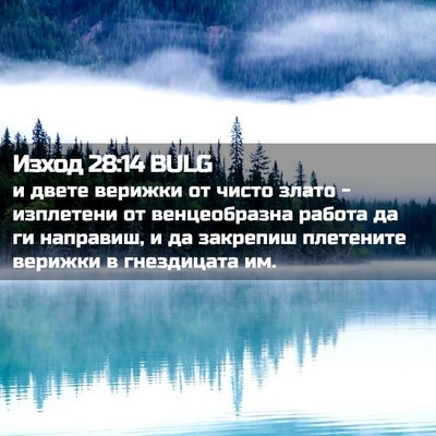 Picture 02 - Изход 28:14 BULG - и двете верижки от чисто - Bible Verse Picture