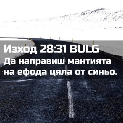 Picture 02 - Изход 28:31 BULG - Да направиш мантията на - Bible Verse Picture