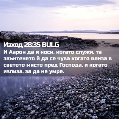 Picture 02 - Изход 28:35 BULG - И Аарон да я носи, когато - Bible Verse Picture