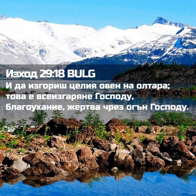 Picture 02 - Изход 29:18 BULG - И да изгориш целия овен на - Bible Verse Picture