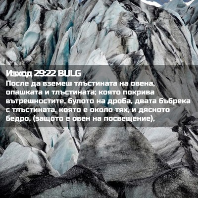 Picture 02 - Изход 29:22 BULG - После да вземеш тлъстината - Bible Verse Picture