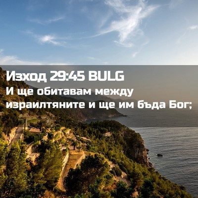 Picture 02 - Изход 29:45 BULG - И ще обитавам между - Bible Verse Picture