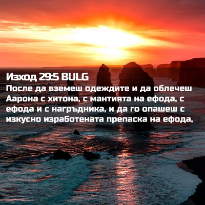 Picture 02 - Изход 29:5 BULG - После да вземеш одеждите и - Bible Verse Picture