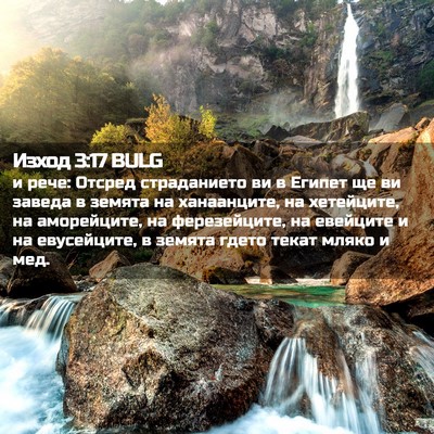 Picture 02 - Изход 3:17 BULG - и рече: Отсред страданието - Bible Verse Picture