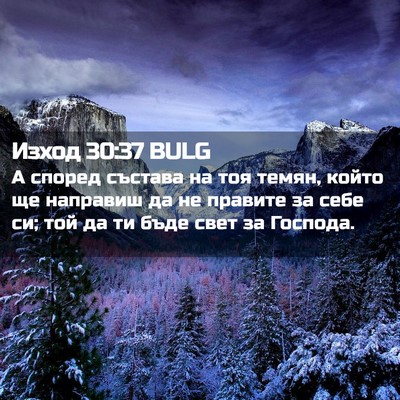 Picture 02 - Изход 30:37 BULG - А според състава на тоя - Bible Verse Picture