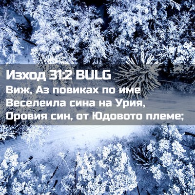 Picture 02 - Изход 31:2 BULG - Виж, Аз повиках по име - Bible Verse Picture