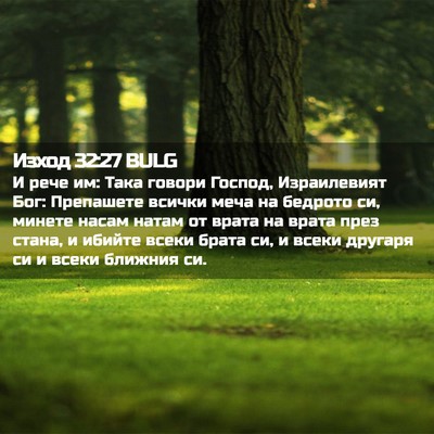 Picture 02 - Изход 32:27 BULG - И рече им: Така говори - Bible Verse Picture